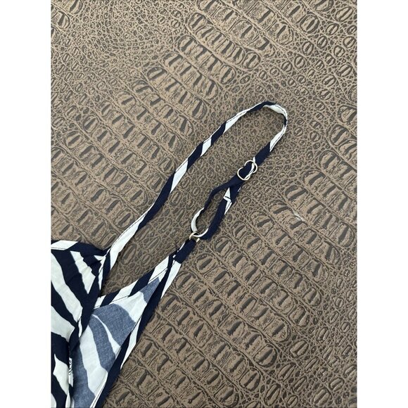 Michael Kors Zebra Print Belted Cover-Up Dress Navy White Size Large NWT - Picture 8 of 11